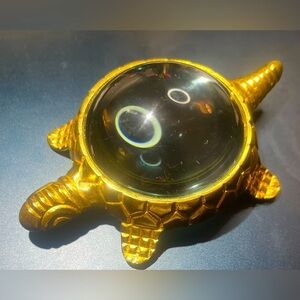 ORIGINAL LESELUPE KARTENGLAS- KARTENLUPE BRASS TURTLE BOOK MAGNIFIER